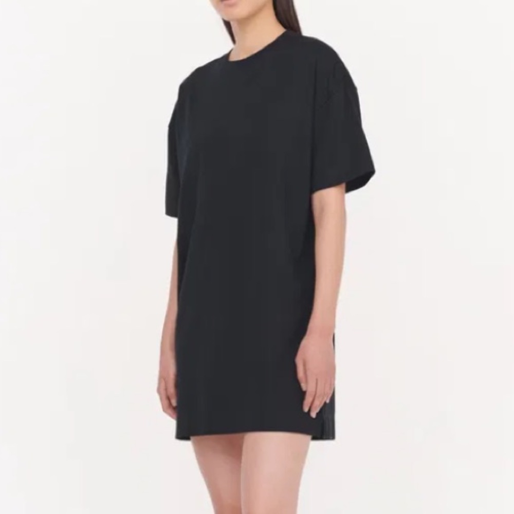 Ninety Percent Organic Cotton Oversized Tshirt Black Natalie Dress Small